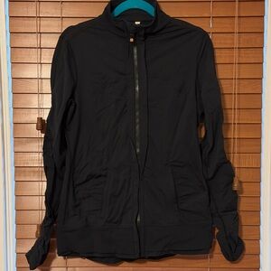 Lululemon Athletica Black zip up Jacket size 10
